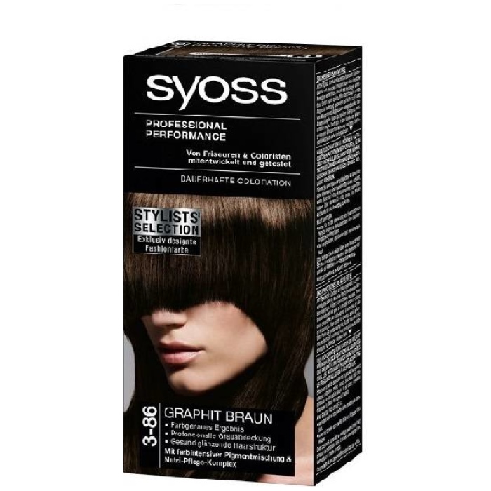 Syoss Professional dlhotrvácna farba na vlasy, odtieň 3-86, tmavo-čokoladovo-hnedá