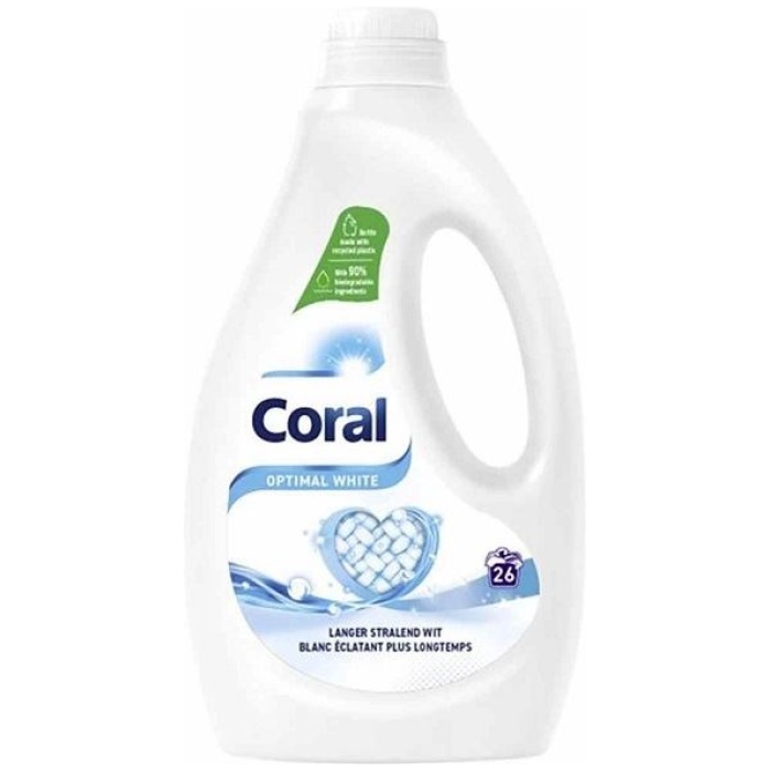 Coral 26p. 1,17L. Optimal White prací gél na bielu bielizeň