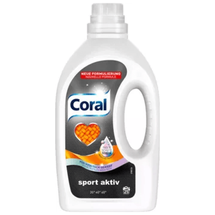 Coral Sport Active univerzálny prací gél na športovú bielizeň 1,375 L 25 praní