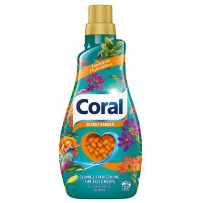 Coral Secret Garden prací gél na farebnú bielizeň 22 praní 1,1L