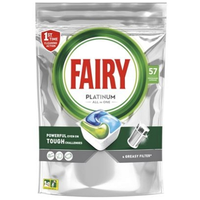 Fairy Platinum gélové tablety do umývačky riadu 57 ks