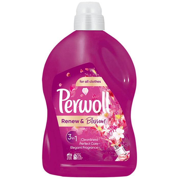 Perwoll Renew & Blossom univerzálny prací gél 45 praní 2,7 L