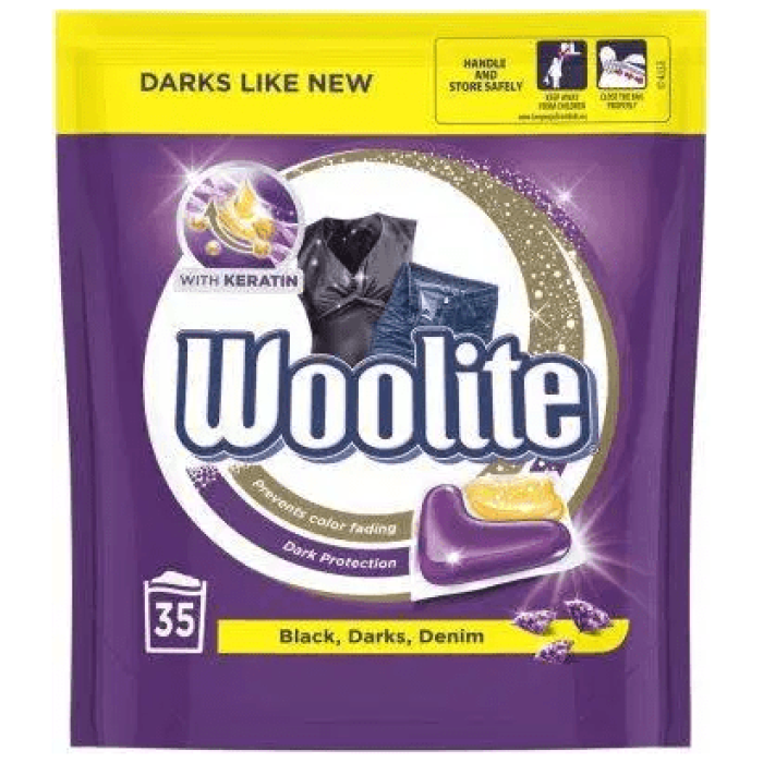 Woolite Dark Black & Denim 2in1 kapsule na pranie 35 ks