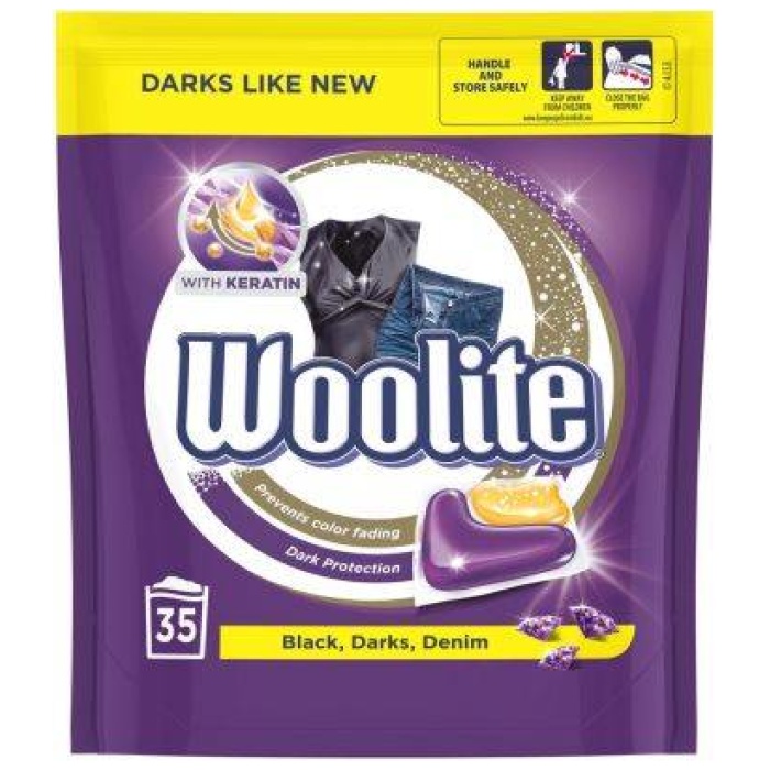 WOOLITE Dark Black & Denim 2in1 kapsule na pranie 35 ks (Kópia)