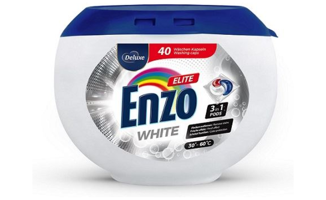 Deluxe Enzo 40ks 3v1 White , biela kapsule na pranie Elite