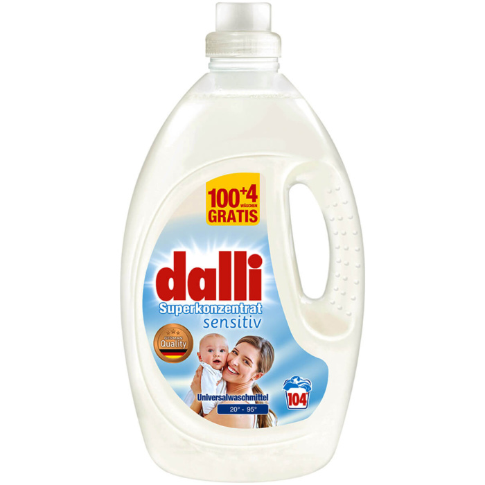 Dalli Superkonzentrat Sensitiv univerzálny detsky prací gél 104p. 3,65l